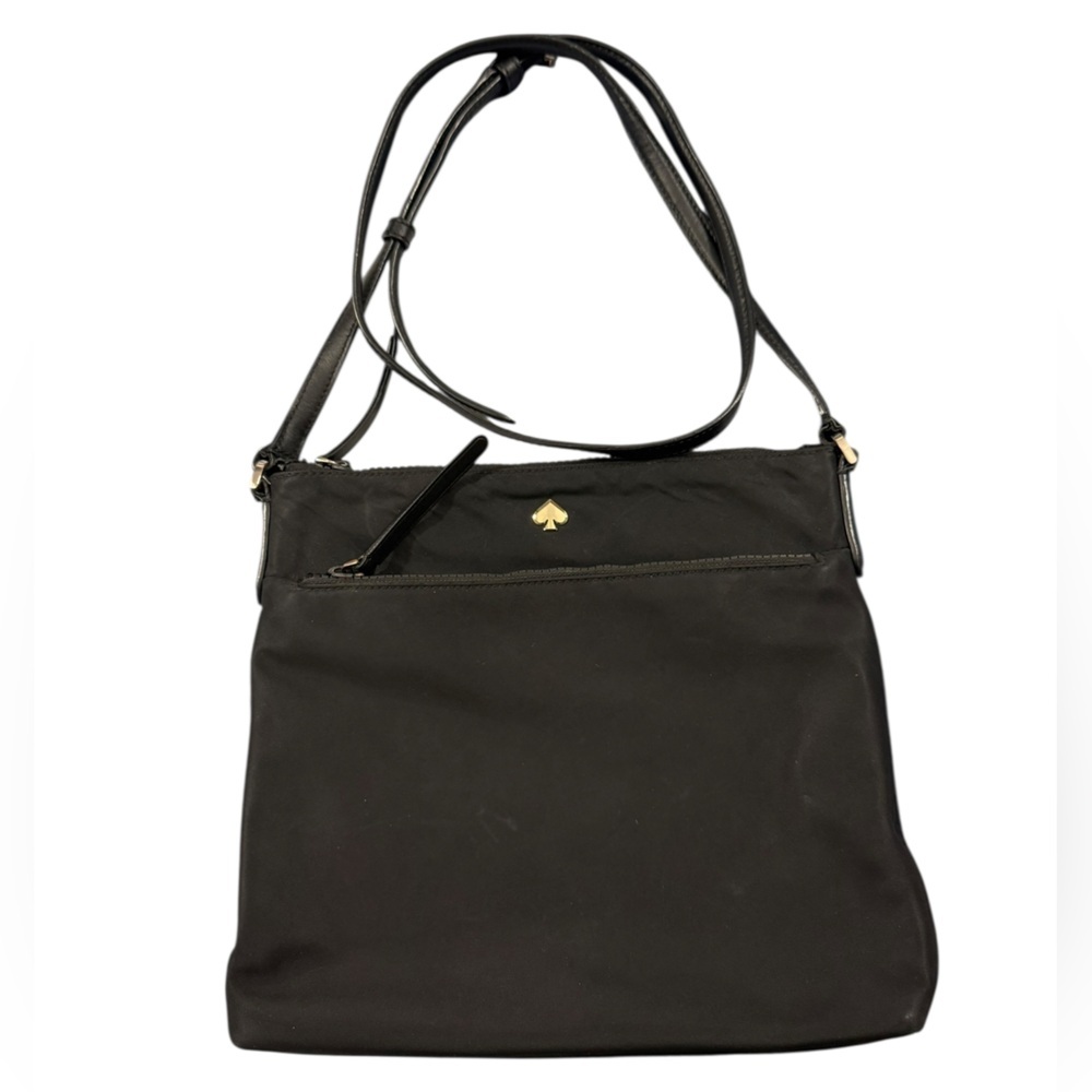 Kate Spade Black Nylon Crossbody Bag Zip Top Lightweight Classic
